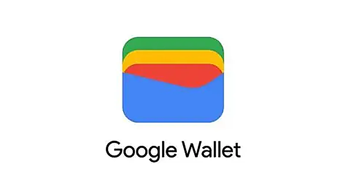 Google Wallet logo with a wallet card icon on a white background