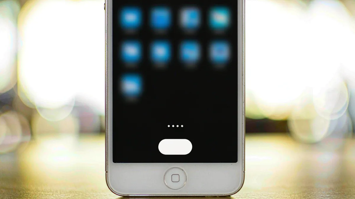 A smartphone showing a fresh operating system home screen