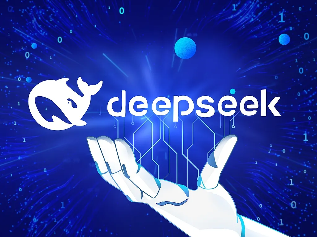 The DeepSeek app icon on a phone screen